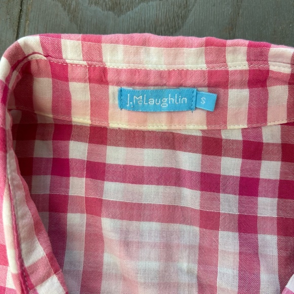 J McLaughlin pink plain popover tunic | size small - Picture 3 of 6